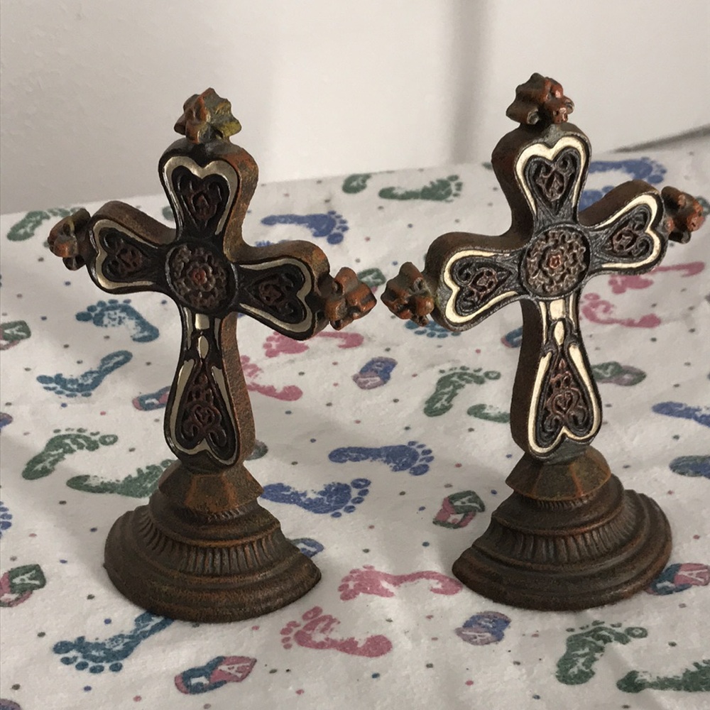 Cast iron Cross Book Stops - Picture 8 of 11